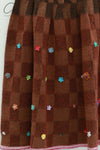 YANYAN KNITS 24 Autumn and Winter Lambswool Knitted Plaid Skirt YYK-YYW24-1321-HONG Red